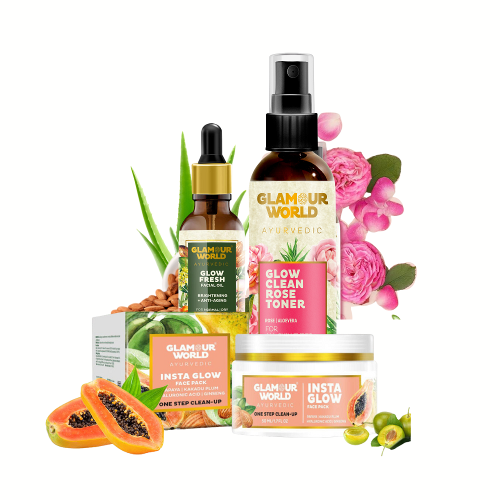 Insta Glow Kit with Glow Fresh Facial Oil + Rose Toner