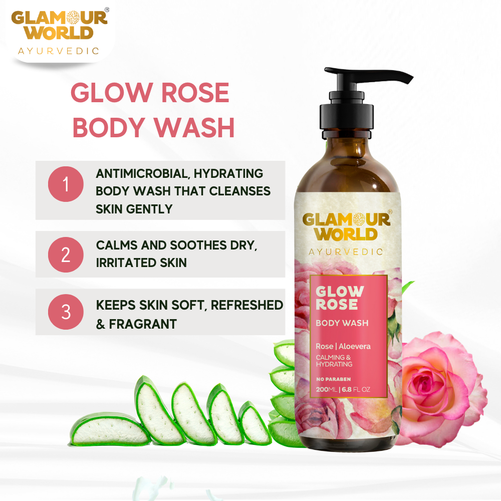 glow rose body wash