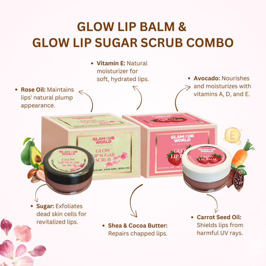 Glow Lip Sugar Scrub & Glow Lip Balm